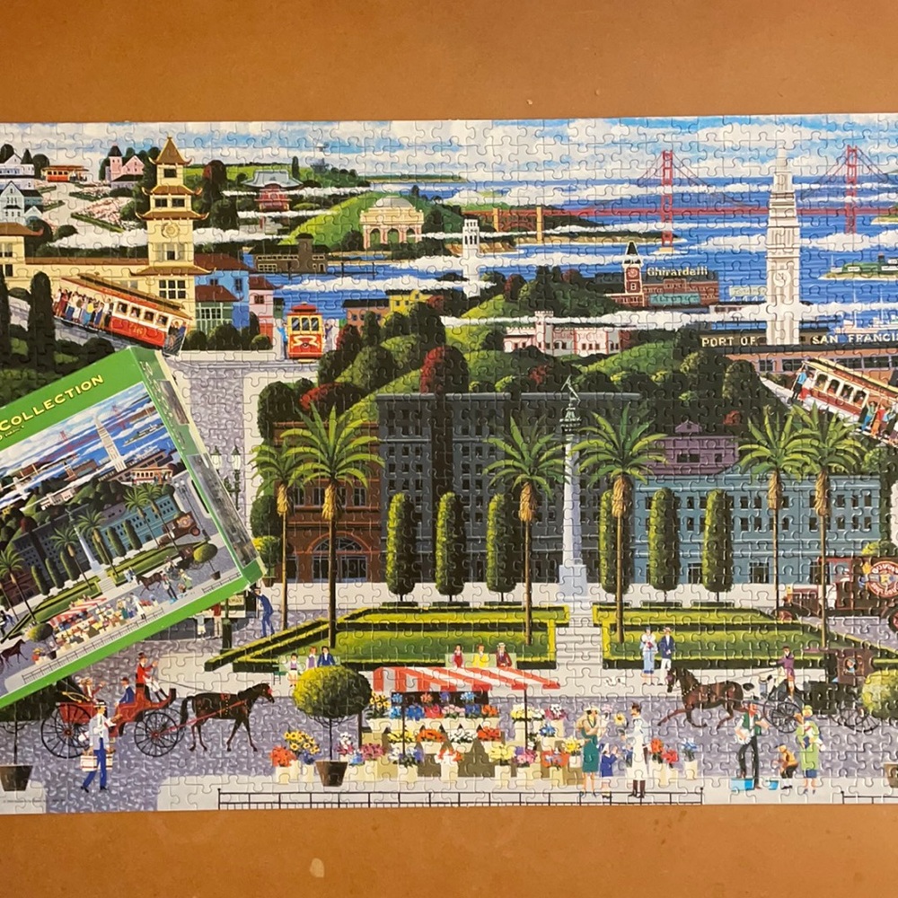 [ HomeTown Collection Cable Cars 1000 Pc Puzzle ]